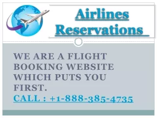Airlines Reservations Flight Tickets | Airline Phone Numbers