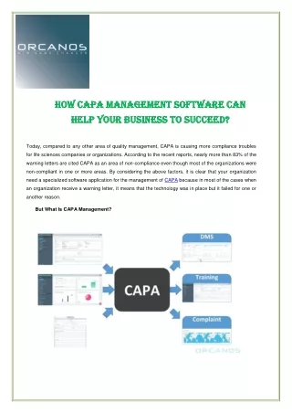 How CAPA MANAGEMENT SOFTWARE Can Help Your Business To Succeed?