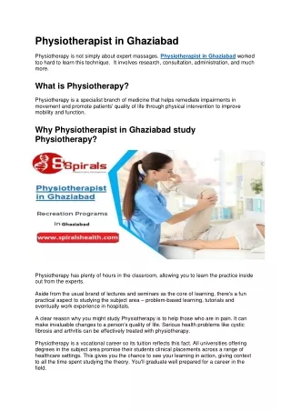 physiotherapist in ghaziabad physiotherapy