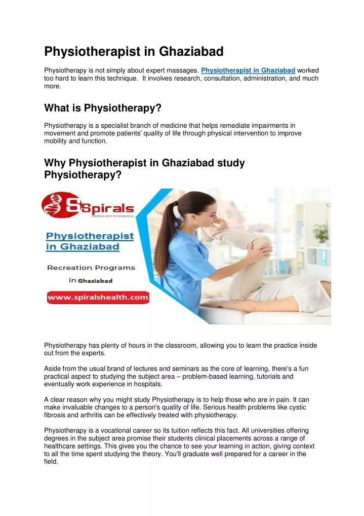physiotherapist in ghaziabad physiotherapy
