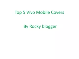 Top 5 Vivo Mobile Covers