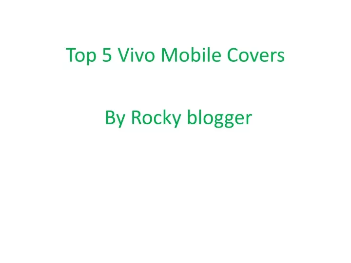 top 5 vivo mobile covers
