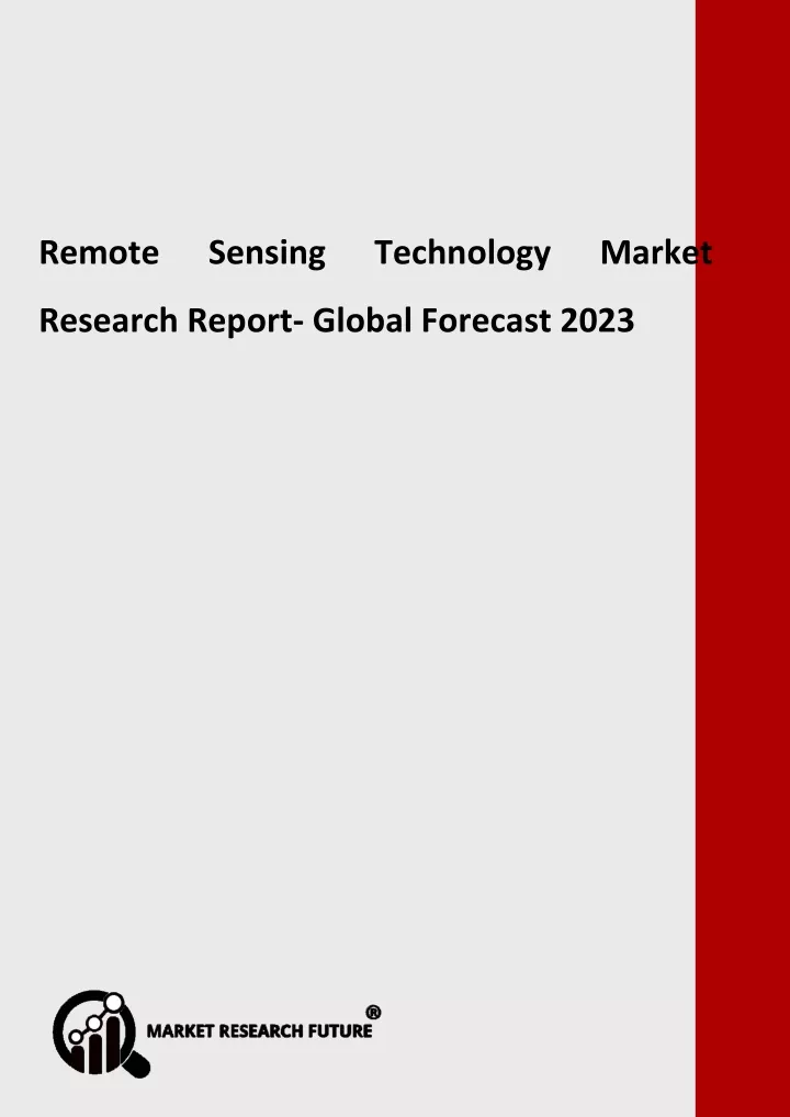 remote sensing technology market research report