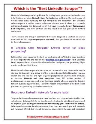 which is the best linkedin scraper