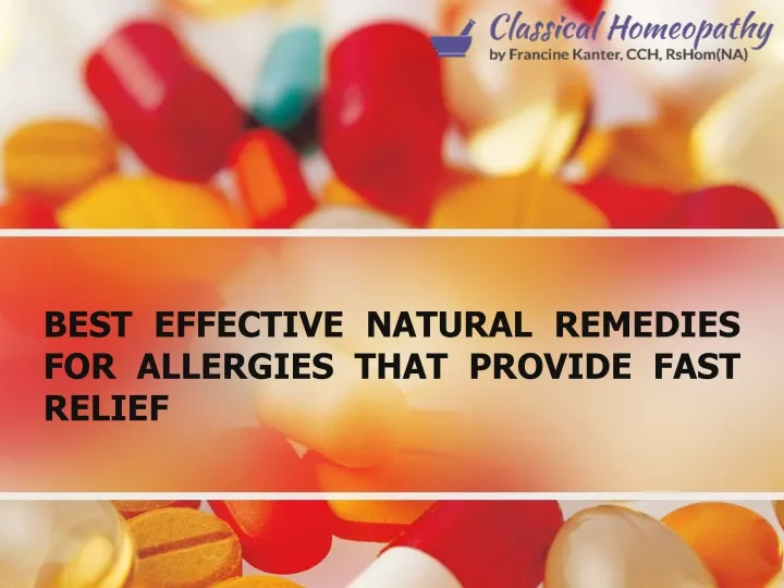 best effective natural remedies for allergies that provide fast relief