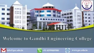 Welcome to Gandhi Engineering College