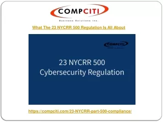 what the 23 nycrr 500 regulation is all about