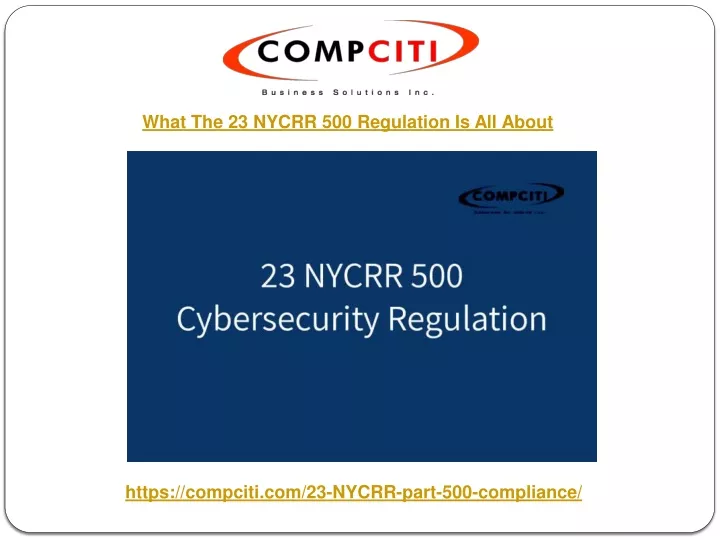 what the 23 nycrr 500 regulation is all about