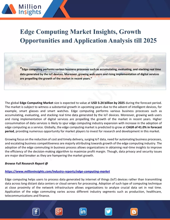 edge computing market insights growth