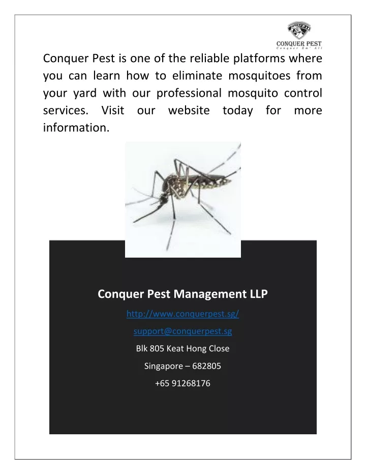 conquer pest is one of the reliable platforms