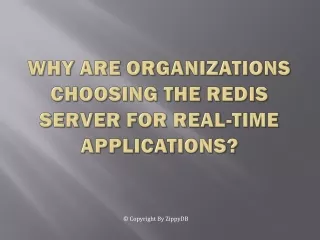 Why are organizations choosing the Redis server for real-time applications?