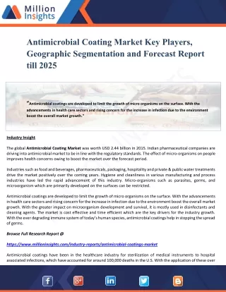 antimicrobial coating market key players