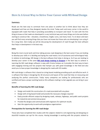 here is a great way to strive your career with