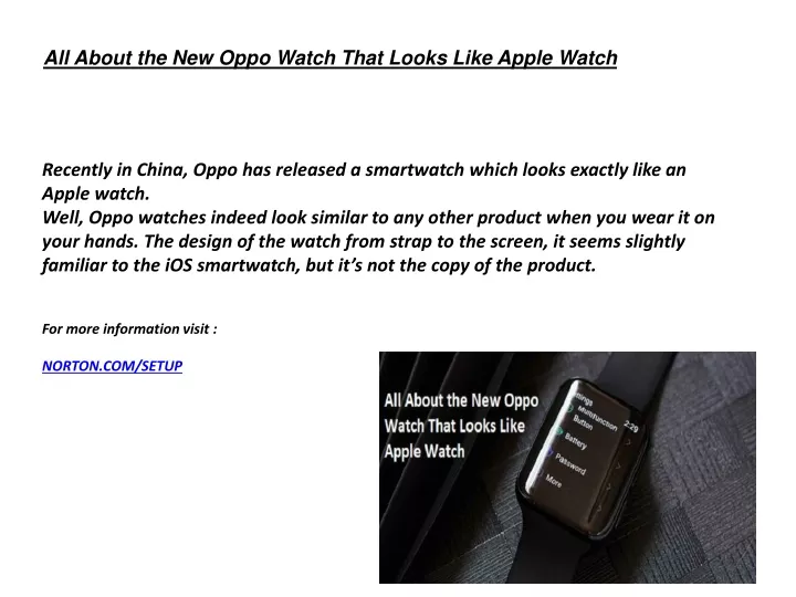 all about the new oppo watch that looks like