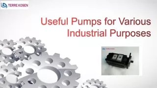 Useful Pumps for Various Industrial Purposes