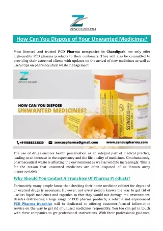 How Can You Dispose of Your Unwanted Medicines?