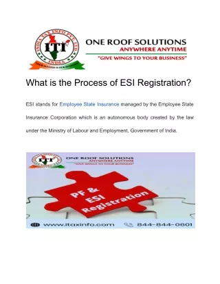 what is the process of esi registration