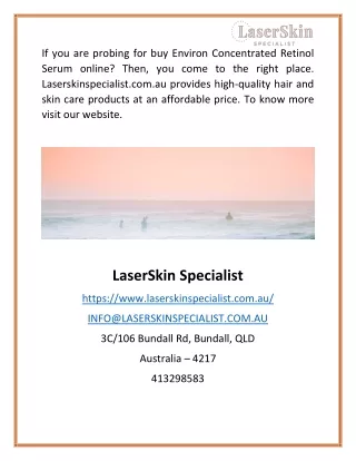 Buy Environ Concentrated Retinol Serum Online | Laser Skin Specialist