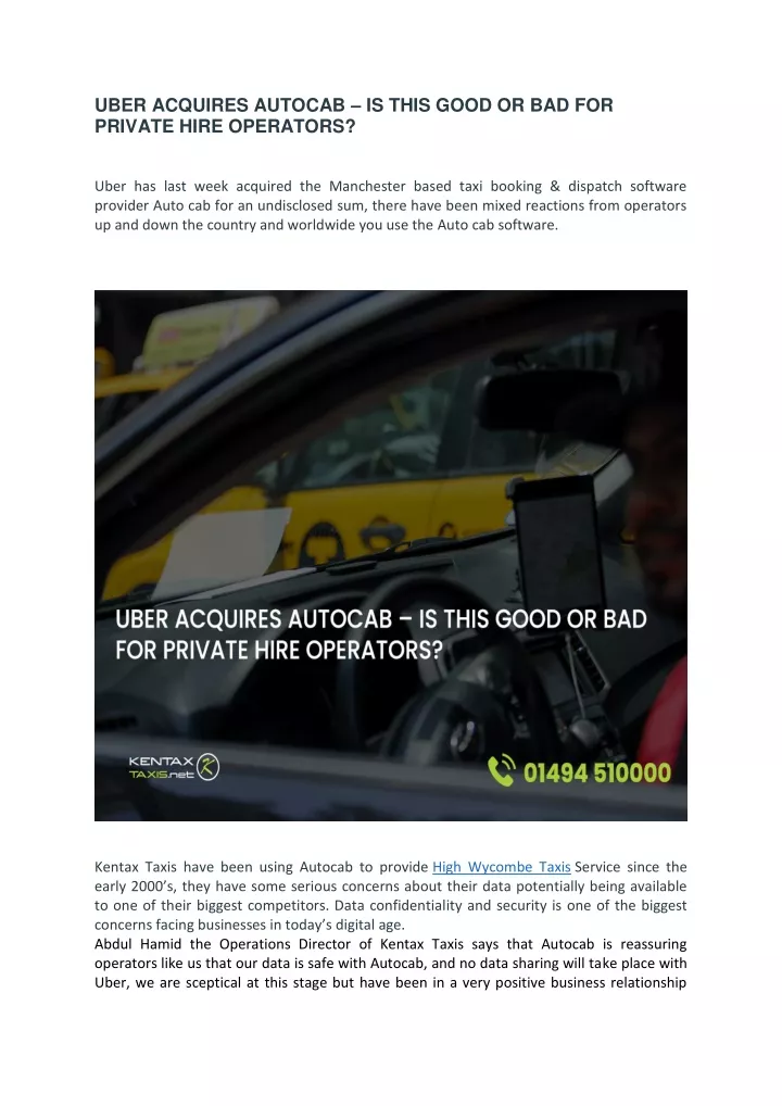 uber acquires autocab is this good
