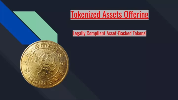 tokenized assets offering