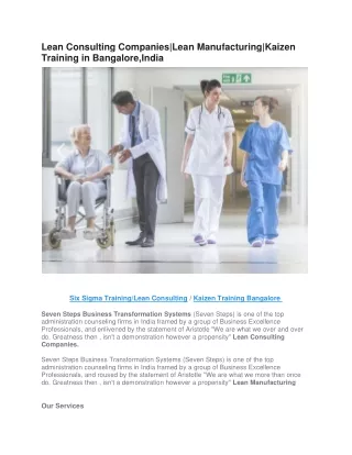lean consulting companies lean manufacturing