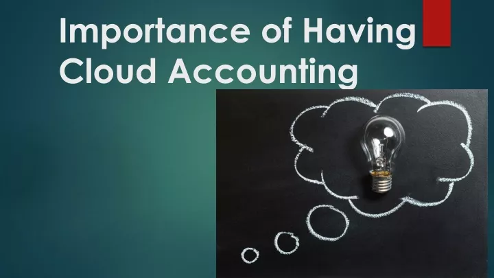 importance of having cloud accounting