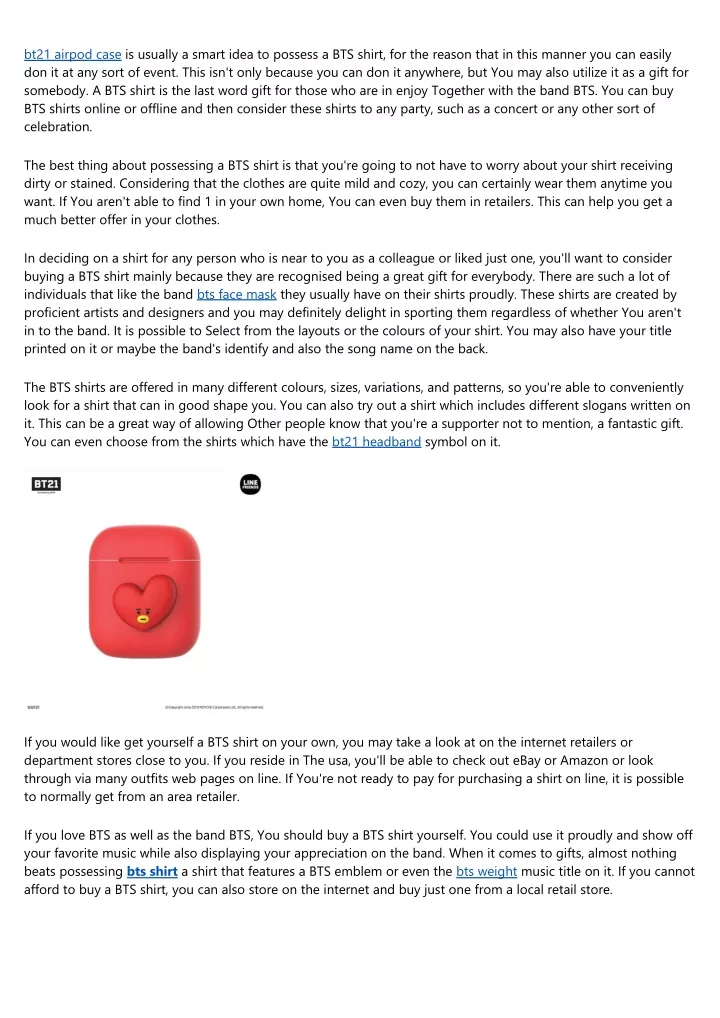 bt21 airpod case is usually a smart idea
