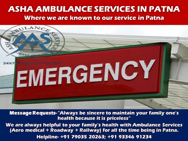 asha ambulance services in patna where