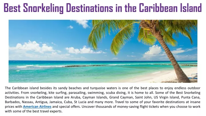 best snorkeling destinations in the caribbean