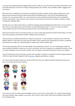 in case you are seeking distinctive bangtan boys