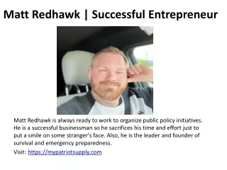 Matt Redhawk | Successful Entrepreneur