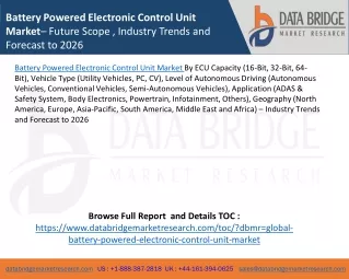 battery powered electronic control unit market