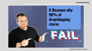 Drop shipping Stores Fail | Reasons - The Lessons Guy