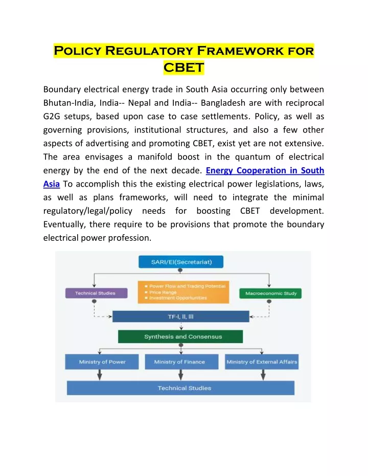 policy regulatory framework for cbet