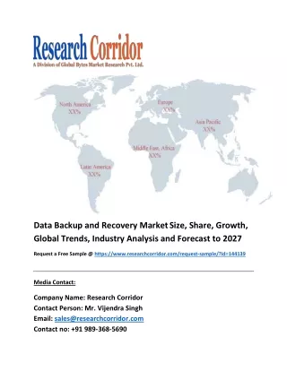 Data Backup and Recovery Market Size, share, Industry Growth, Future Opportunities, Forecast to 2027