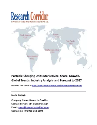 Portable Charging Units Market Size, Segmentation, Share, Forecast, Analysis, Industry Report to 2027
