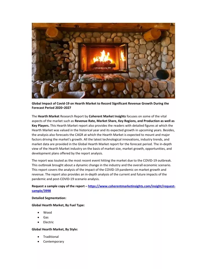 global impact of covid 19 on hearth market