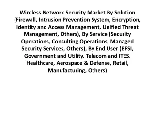 wireless network security market by solution