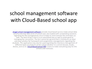 school management software with Cloud-Based school app