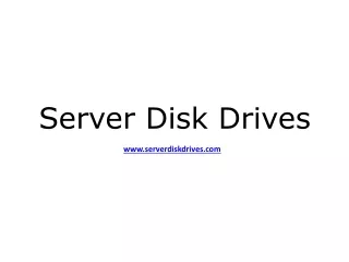 server disk drives