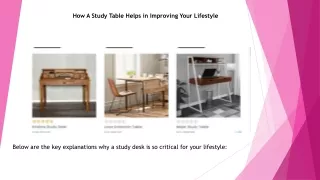 how a study table helps in improving your