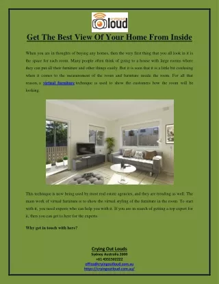 Get The Best View Of Your Home From Inside