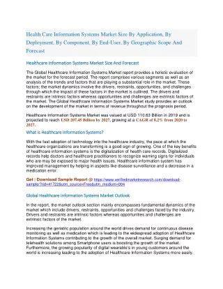 health care information systems market size