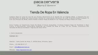 tienda de ropa en valencia