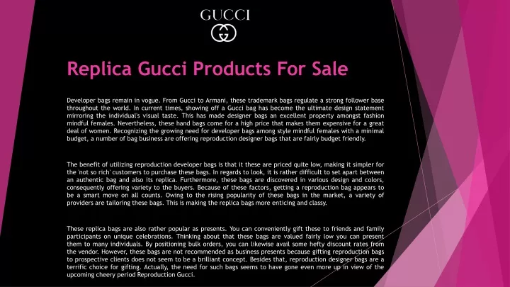 replica gucci products for sale