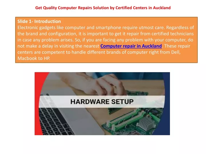 get quality computer repairs solution by certified centers in auckland