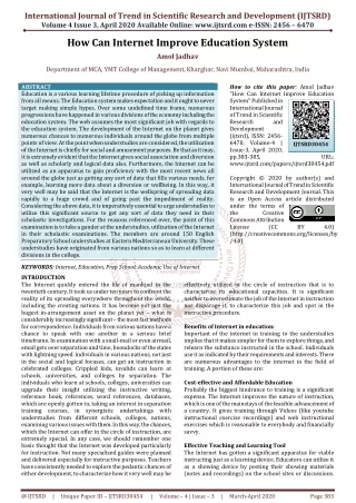international journal of trend in scientific