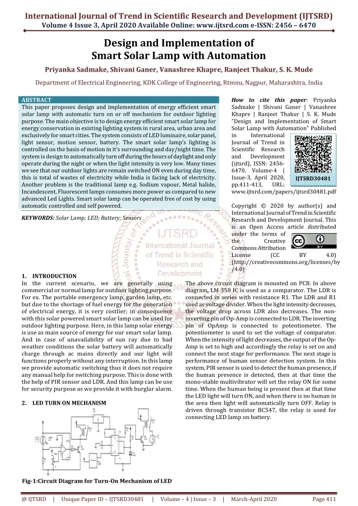 international journal of trend in scientific