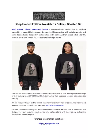 shop limited edition sweatshirts online ghosted