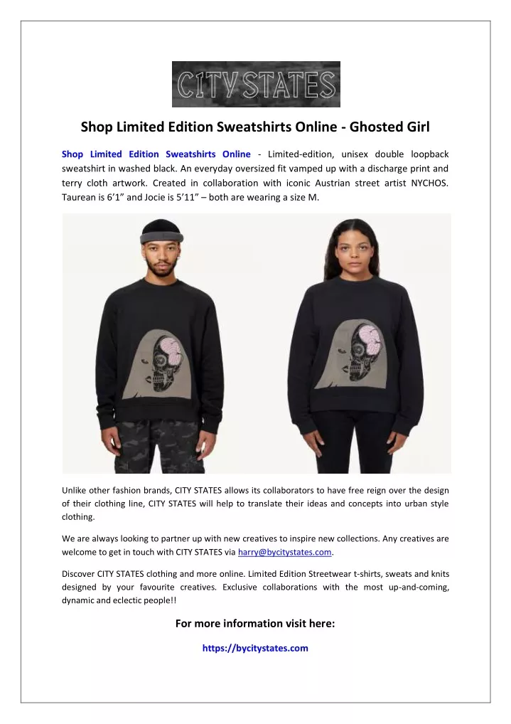 shop limited edition sweatshirts online ghosted